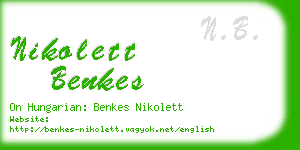 nikolett benkes business card